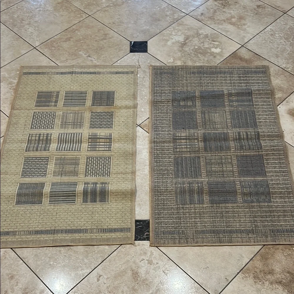 Elegant Beige and Brown Area Rug Set
